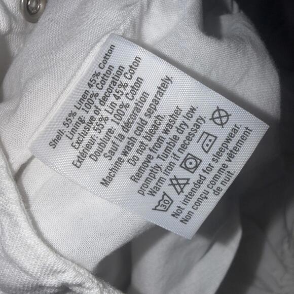 Janie & Jack 0-3 Month Basic White Embroidered Minimalist Linen Romper One Piece - Picture 10 of 12